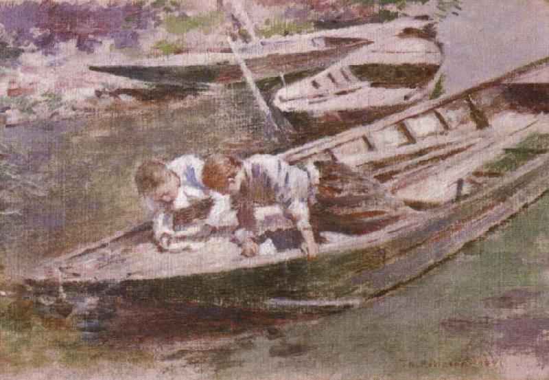 Theodore Robinson Two in a Boat Sweden oil painting art